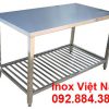 Bàn Sơ Chế Inox Có Kệ Dưới BAI-05