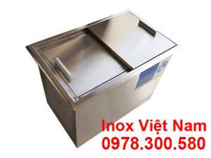 Thùng Đá Inox Âm Bàn 400x400x600