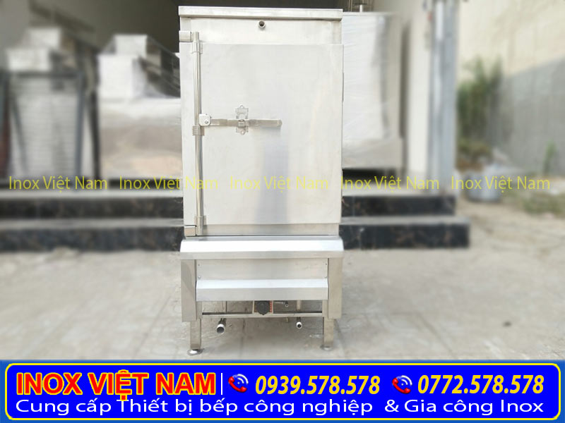 Bảng giá tủ hấp cơm 6 khay, tủ hấp cơm công nghiệp. Tủ nấu cơm công nghiệp 30kg bằng điện & gas (Ảnh thật tế).
