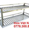 Kệ Inox Song 2 Tầng Treo Tường KEI-04