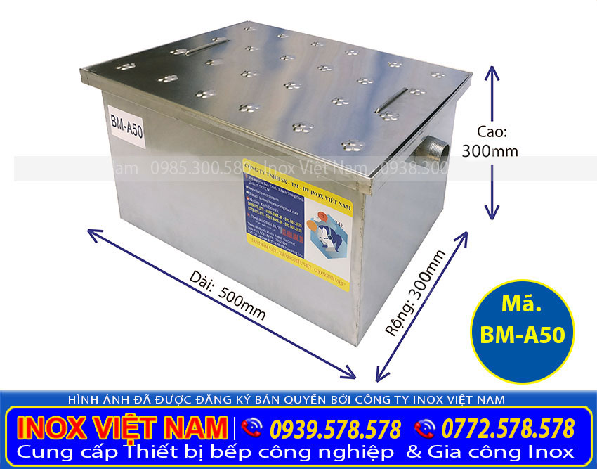 Gia công bể tách mỡ inox, bẫy mỡ âm sàn, thùng lọc mỡ công nghiệp. Với kích thước và kiểu dáng theo yêu cầu.