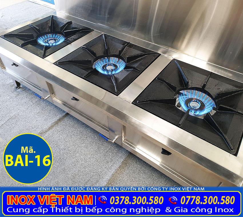 Giải pháp tiết kiệm thời gian và năng lượng với bếp hầm 3 họng có gáy BA-16