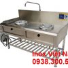 Bếp Kiềng Tô 2 Họng Có Kệ Song BA-10