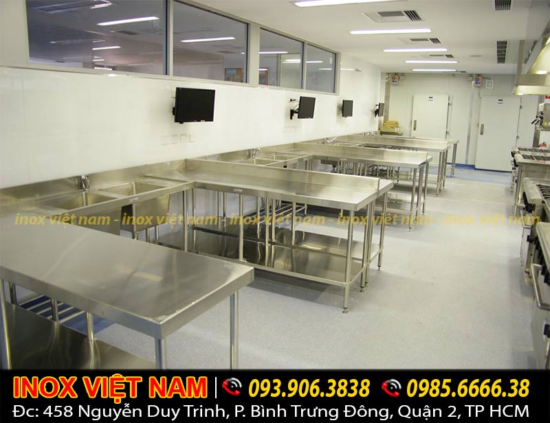bàn bếp inox , bàn inox công nghiệp chất lượng của công ty Inox Việt Nam.