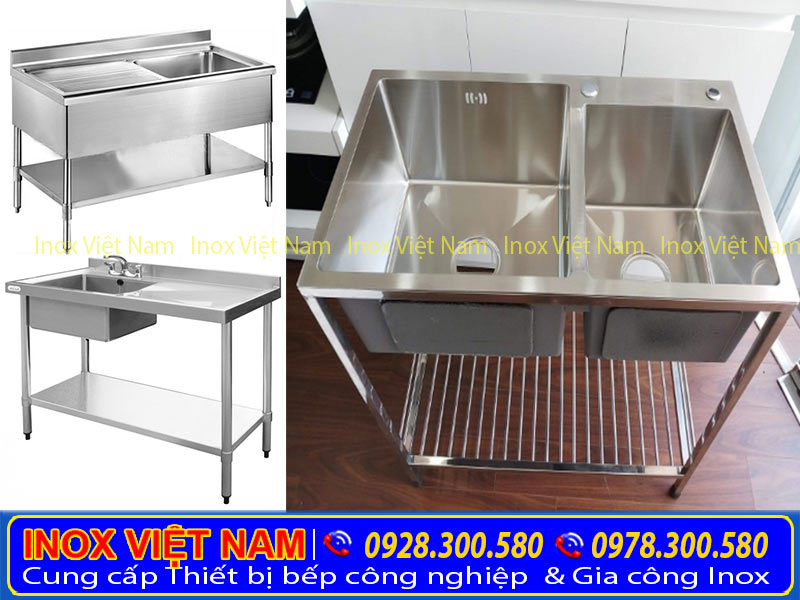 Chậu rửa chén inox, bồn rửa tay inox, chậu rửa công nghiệp với chất liệu inox cao cấp.