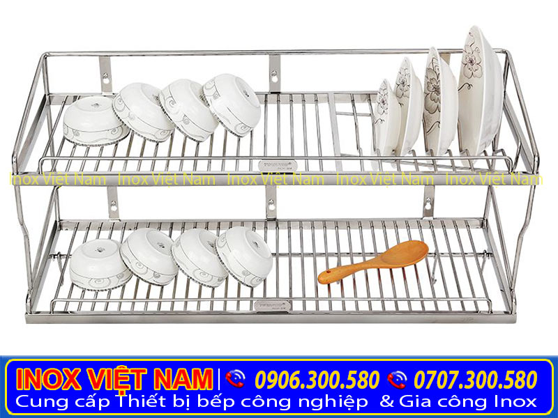 Kệ inox, kệ chén inox, kệ úp chén inox cao cấp.