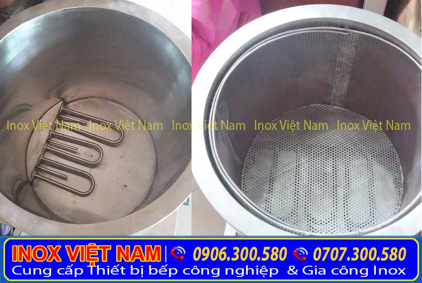 Thanh nhiệt nồi nấu phở công nghiệp giúp giữ nóng nước dùng.