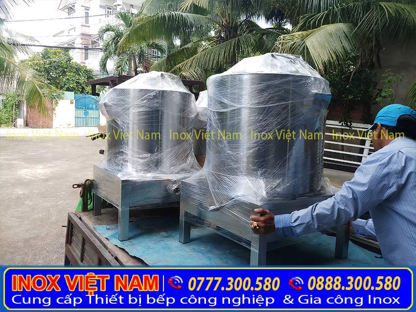 Nồi điện nấu phở, nồi nấu cháo 20l, nồi nấu hủ tiếu của Inox Việt Nam đang chuẩn bị giao cho khách hàng.