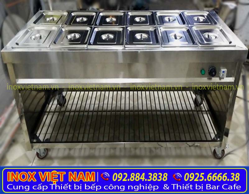 Tủ giữ nóng thức ăn bằng điện 12 khay.