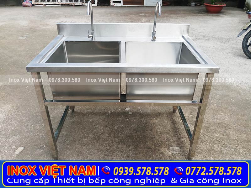 Báo giá chậu rửa inox đôi, chậu rửa inox công nghiệp, bồn rửa chén uy tín tại TP.HCM.