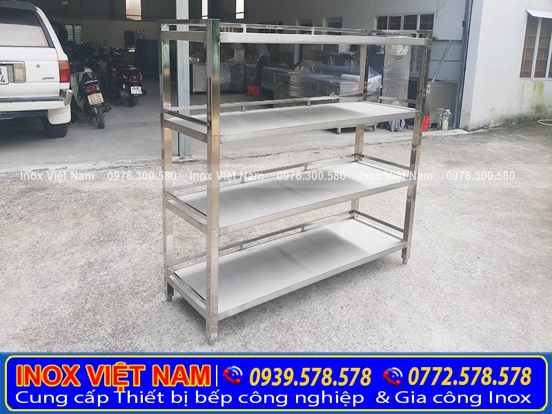 Đặt mua kệ inox, kệ chén inox 4 tầng với mức giá tốt. Qua Hotline: 0978.300.580 + 0378.300.580. Hoặc truy cập ngay Website: https://thietbibepinoxcongnghiep.com/ để biết thêm thông tin chi tiết.