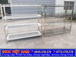 Địa chỉ mua kệ inox, kệ bếp inox 4 tầng giá tốt tại TPHCM.