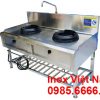 Bếp Á 2 Họng Kiềng Gang Có Kệ Dưới BA-05