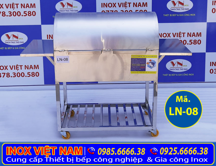 Bếp nướng than inox 304 hàng công nghiệp, lò nướng than inox cao cấp (Ảnh thật tế).