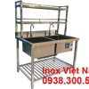 Chậu Rửa 2 Hộc có kệ trên và kệ dưới CR-21