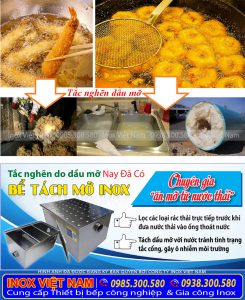Bẫy mỡ inox, bể tách dầu mỡ 3 ngăn, thiết bị tách mỡ nhà bếp hiệu quả không thể thiếu trong mỗi không gian bếp.