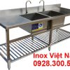 Chậu Rửa Đôi Có Kệ Dưới và Bàn Rửa 2 Bên Cánh CR-25