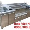 Mẫu Quầy Pha Chế Trà Sữa Inox 2m6 QB-06
