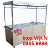 Tủ Hâm Nóng Thức Ăn 10 Khay + 2 Nồi Có Mái Che Inox TH-13N