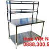 Bàn Inox 2 Tầng Có Kệ Song Trên BAI-17