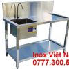 Chậu Rửa Inox Đơn Cánh Phải Có Kệ Phẳng Dưới CR-28