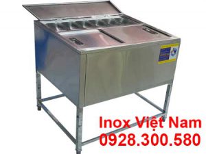 Thùng Đựng Đá Inox Có Chân Kèm Khay Topping TD-TP11