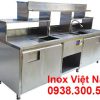 Quầy Pha Chế Inox Có Kệ Trên QB-26