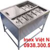 Thùng Đá Inox Khung Chân Có Khay Topping TD-TP12
