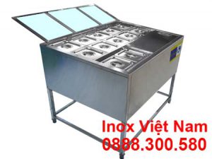 Thùng Đựng Đá Inox Có Chân Kèm Khay Topping TD-TP16