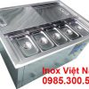 Thùng Đá Inox Âm Bàn Có Khay Topping TD-TP18.