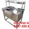 Thùng đá inox có chân kèm khay topping và kệ trên inox TD-TP10.