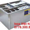 Thùng Đá Inox Có Khay Topping Âm Bàn TD-TP03