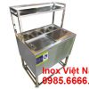 Thùng Đá Inox Có Khay Topping Và Kệ Trên TD-TP17