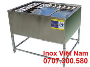 Thùng Đá Khung Chân Inox Có Khay Topping TD-TP09