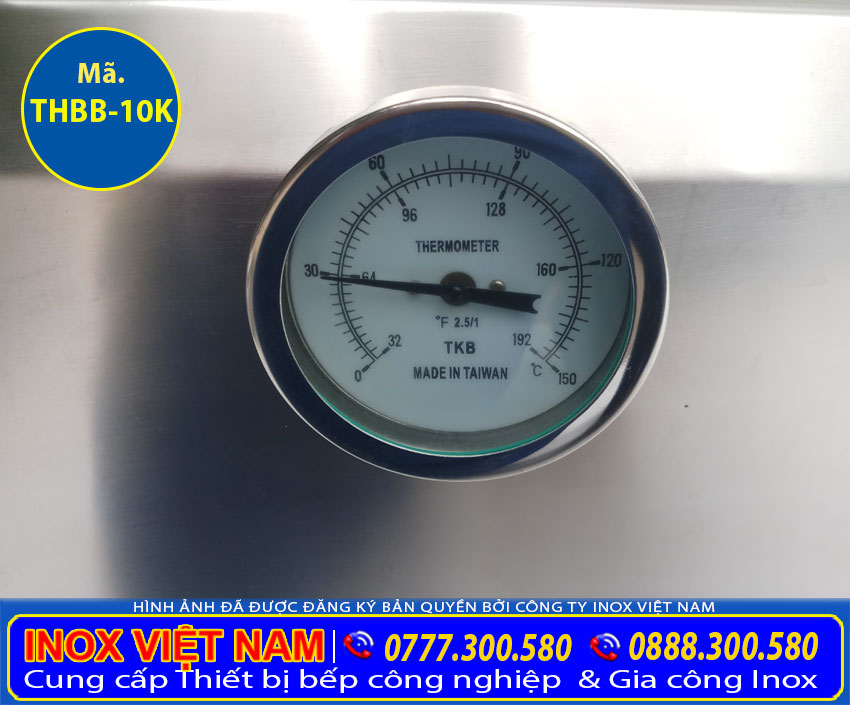 Chi tiết đồng hồ nhiệt tủ hấp bánh bao công nghiệp bằng điện và gas.