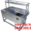 Thùng Đá Inox Khung Chân Có Khay Topping & Bánh Xe TD-TP25