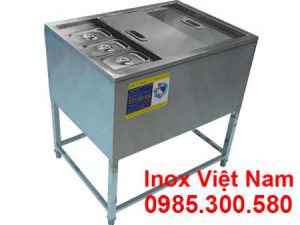 Thùng Đựng Đá Inox Có Khay Topping TD-TP19