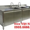 Tủ Bếp Inox Có 2 Bồn Rửa Chén TUI-16