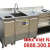 Quầy pha chế trà sữa inox QB-32.