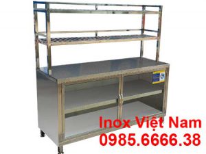 Tủ inox có kệ trên TUI-18