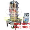 Bộ Nồi Xửng Hấp Inox 304 Có 3 Tầng Size 440 Kèm Bếp Gas Inox NH-D440-3T/BG