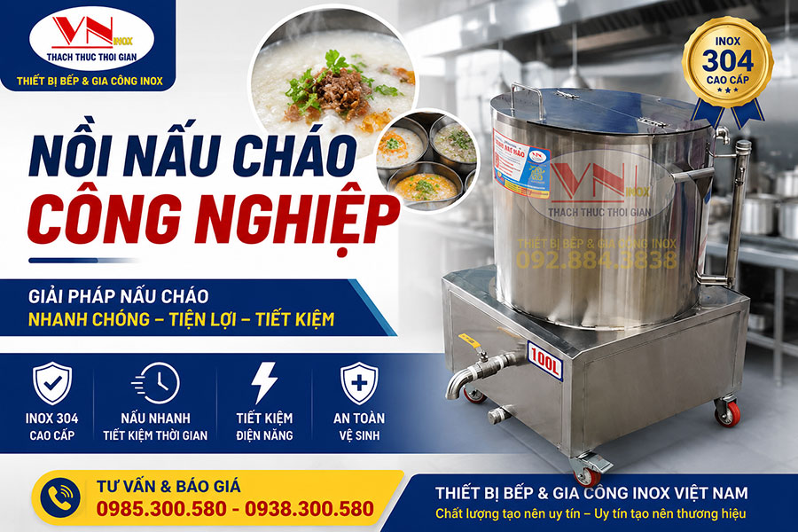 Nồi nấu cháo bằng điện giúp nấu nhanh, cháo chín đều và không khê đáy.
