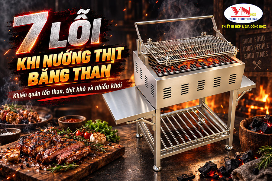 Kiểm soát nhiệt khi nướng thịt bằng than để hạn chế cháy khét và khô thịt