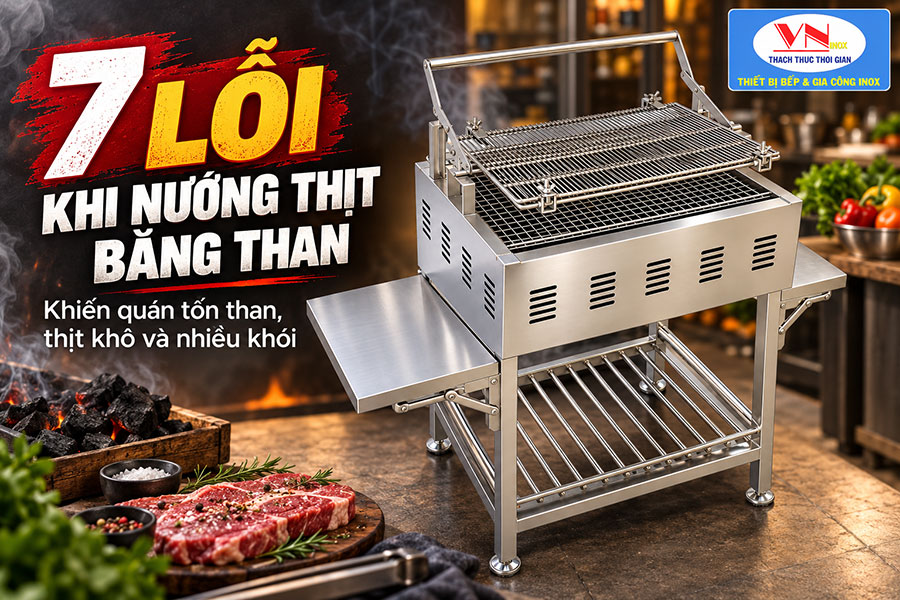 7 lỗi khi nướng thịt bằng than khiến quán tốn than, thịt khô và nhiều khói