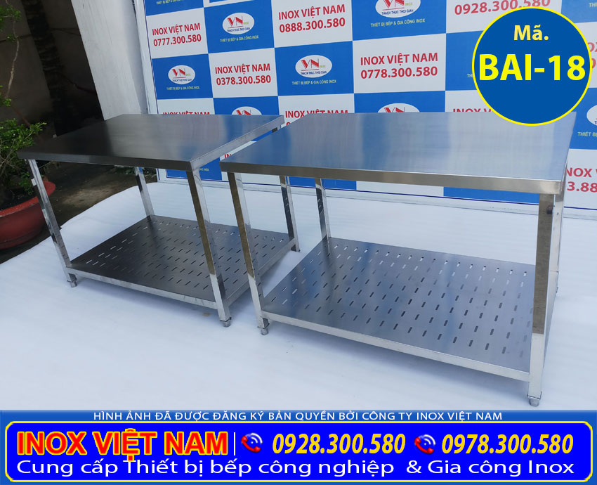 Chiều cao bàn sơ chế inox được tính từ đâu?