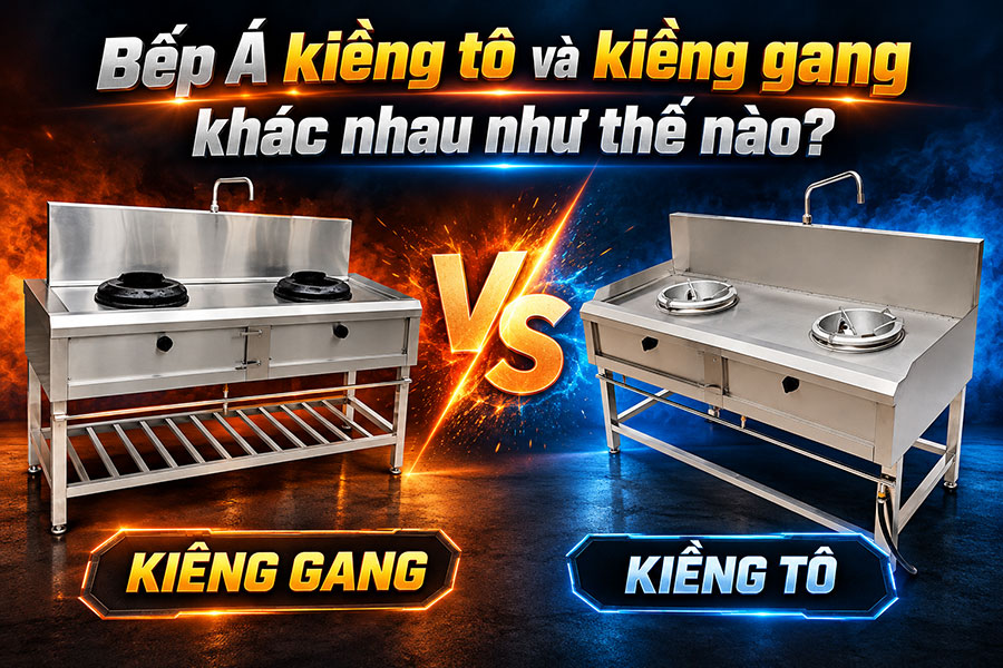 Bếp Á kiềng tô và kiềng gang khác nhau như thế nào?